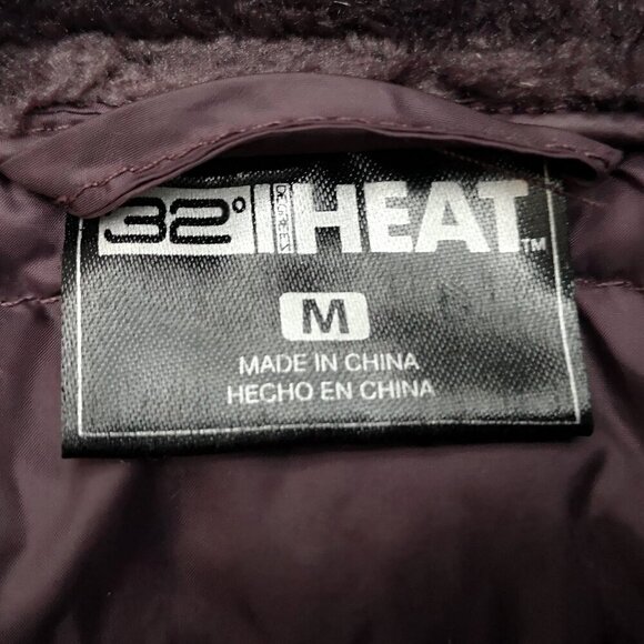 32 Degrees Heat Ladies Size Medium Purple Full Zip Lightweight 90 % Down Jacket - Picture 3 of 11